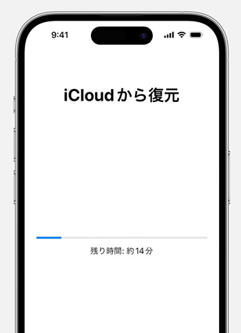 iCloudから復元