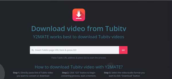 Y2MateでTubitv 映画ダウンロード