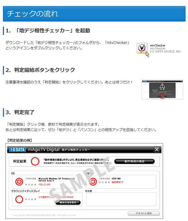 地デジ相性チェック