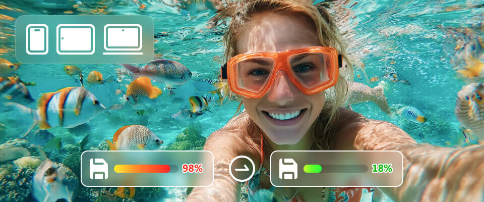 ストレージ容量の節約