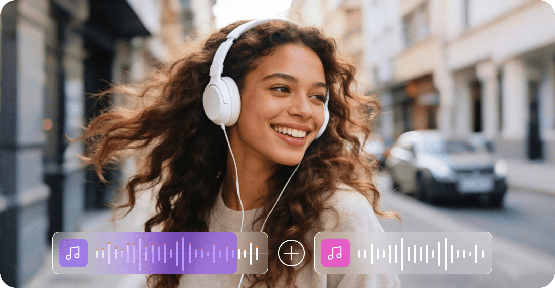 ビデオにオーディオを追加する