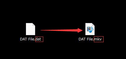 datをmkvに変える